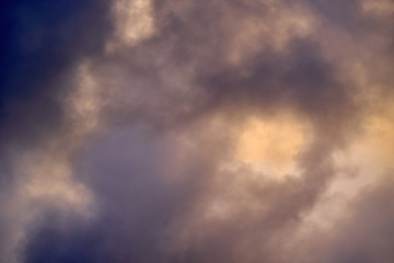 Clouds in stormy weather.