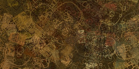 Illustration painted. Rough sketch surface. 2d illustration. Texture backdrop painting. Creative chaos structure element.