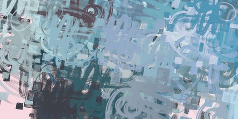 Handmade surreal abstract pattern. Modern artistic canvas. 2d illustration. Texture backdrop painting. Creative chaos structure element.