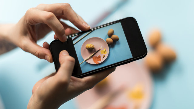 Easter making eggs with decoupage