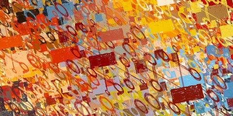 Handmade surreal abstract pattern. Modern artistic canvas. 2d illustration. Texture backdrop painting. Creative chaos structure element.