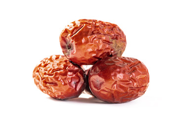 chinese red date isolated on white background