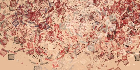 Handmade surreal abstract pattern. Modern artistic canvas. 2d illustration. Texture backdrop painting. Creative chaos structure element.