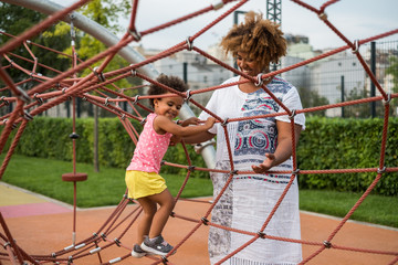 Mother and Child At The Playground
