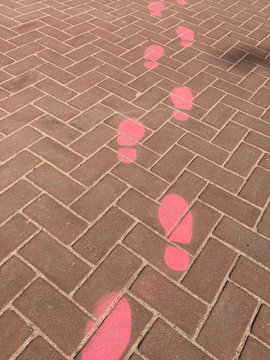 pink footsteps