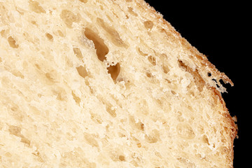 The flesh of bread as an abstract background