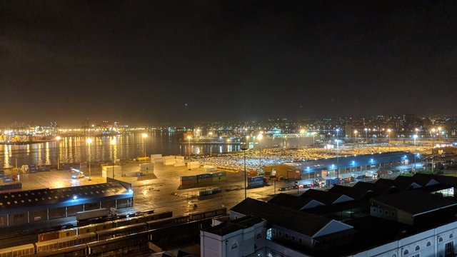 Durban port night, South Africa