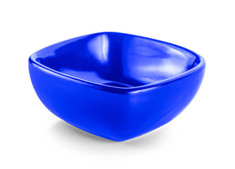 empty ceramic bowl on white background