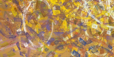 Modern art. Artistic brush. Oil painting. 2d illustration. Texture backdrop. Creative chaos structure element.