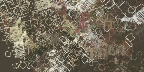 Modern art. Artistic brush. Oil painting. 2d illustration. Texture backdrop. Creative chaos structure element.