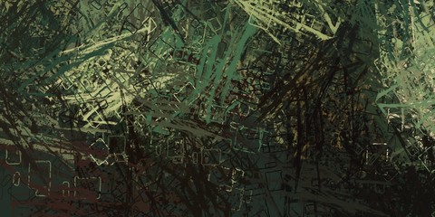 Modern art. Artistic brush. Oil painting. 2d illustration. Texture backdrop. Creative chaos structure element.