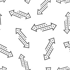 Reverse arrow sign icon seamless pattern background. Refresh vector illustration on white isolated background. Reload business concept.