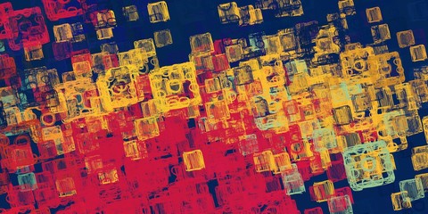 Art wallpaper. Digital canvas. 2d illustration. Texture backdrop painting. Creative chaos structure element.