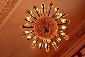 An antique lamp beautifully lit