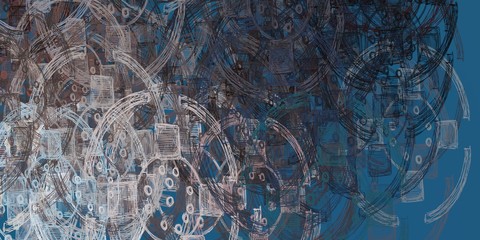 Retro style oil drawing. 2d illustration. Texture backdrop painting. Creative chaos structure element.