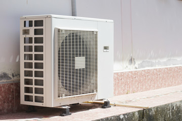 Air conditioner compressor outside unit.	