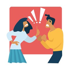 Parents fighting and divorce family crisis marriage termination