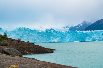Blue iceberg of Perito Moreno Glacier and Argentina Lake