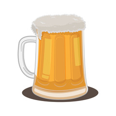 Beer Mug Cartoon Isolate Style Vector