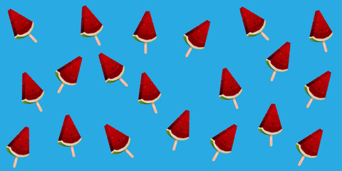 Fresh Cartoon Red Watermelon Piece Vector