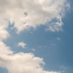 Sky with white clouds.