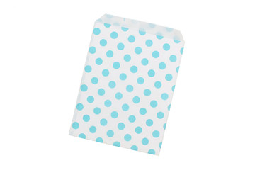 open paper envelopes light blue, polka dots