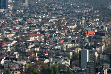 Naklejka premium Stadt Frankfurt am Main von oben Ausschnitt
