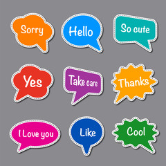 colorful chat stickers