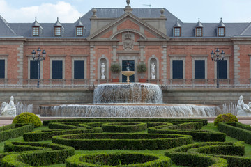 Barcelona. Public garden of Joan Maragall and Albeniz palace, Montjuic Park.