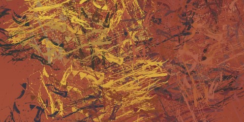 Brush painting. Artistic canvas. Oil art. 2d illustration. Texture backdrop. Creative chaos structure element.