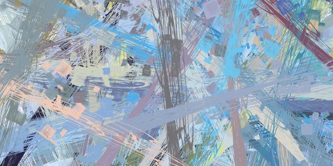 Art wallpaper. Digital canvas. 2d illustration. Texture backdrop painting. Creative chaos structure element.