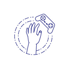 hand user with video game control retro