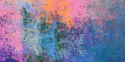 Obraz premium Brush painting. Artistic canvas. Oil art. 2d illustration. Texture backdrop. Creative chaos structure element.