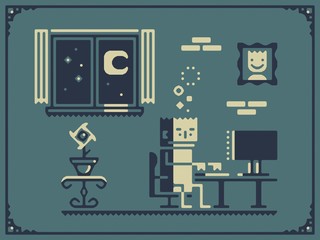 Screenstruck illustration about nightly computing