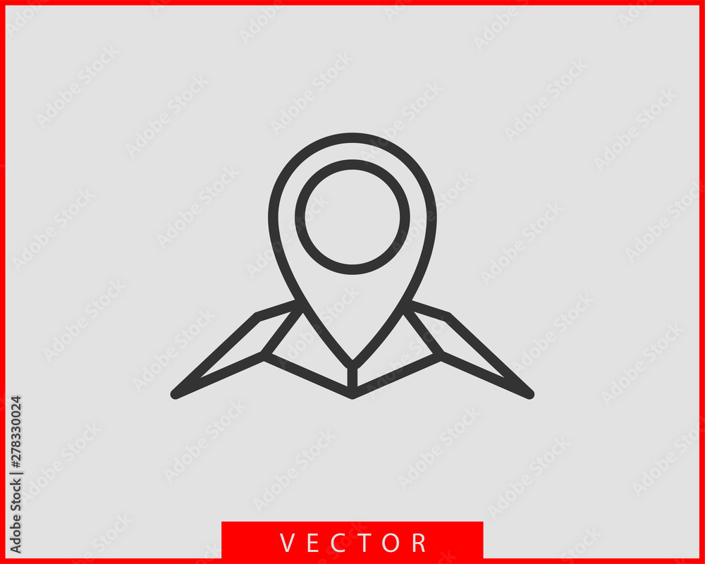 Aufkleber map icons. marker pointer. pin location vector icon. gps navigation symbol.