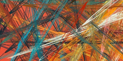 Crazy sketch random pattern. Creative chaos and variety structure. Modern art drawing painting. 2d illustration. Digital texture wallpaper. Artistic sketch draw backdrop material.