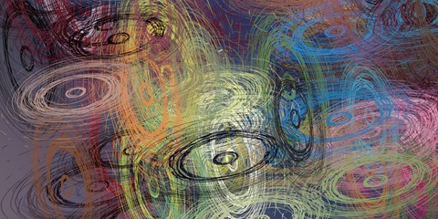 Fototapeta premium Art wallpaper. Digital canvas. 2d illustration. Texture backdrop painting. Creative chaos structure element.