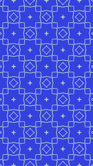 Ornate geometric pattern and two-tone abstract background