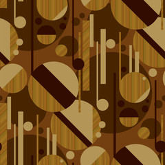 Sophisticated geometric pattern with wood texture