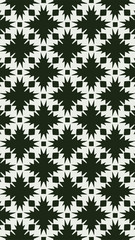 Ornate geometric pattern and two-tone abstract background