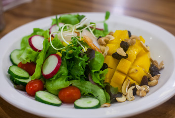 fresh salad on a plate