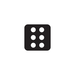 Dice icon graphic design template vector