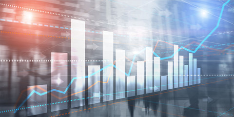 Business technology internet concept double exposure gears abstract background