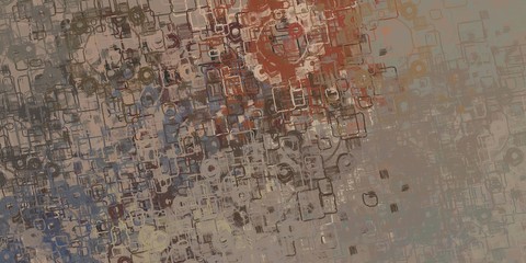 Handmade surreal abstract pattern. Modern artistic canvas. 2d illustration. Texture backdrop painting. Creative chaos structure element.