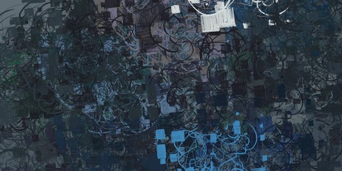 Handmade surreal abstract pattern. Modern artistic canvas. 2d illustration. Texture backdrop painting. Creative chaos structure element.