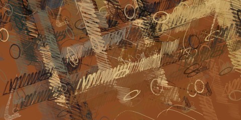 Handmade surreal abstract pattern. Modern artistic canvas. 2d illustration. Texture backdrop painting. Creative chaos structure element.