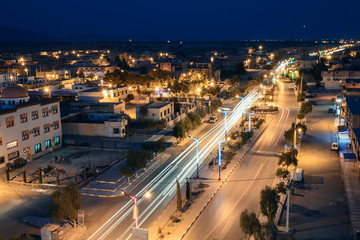 cool Long exposure for city at night in m'sila algeria