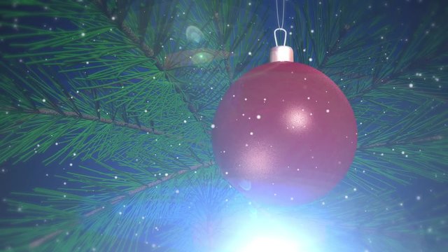 New Year's toy on a Christmas tree