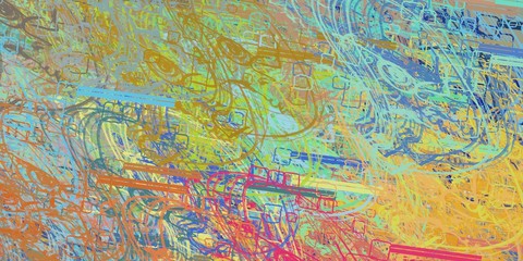 Canvas painting. Colorful background texture. 2d illustration. Texture backdrop. Creative chaos structure element.
