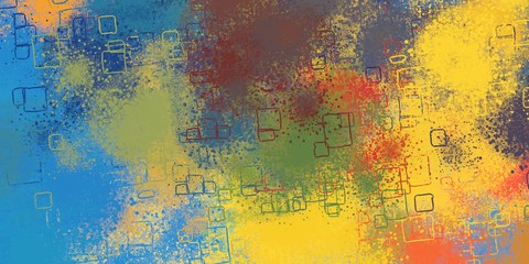 Canvas painting. Colorful background texture. 2d illustration. Texture backdrop. Creative chaos structure element.